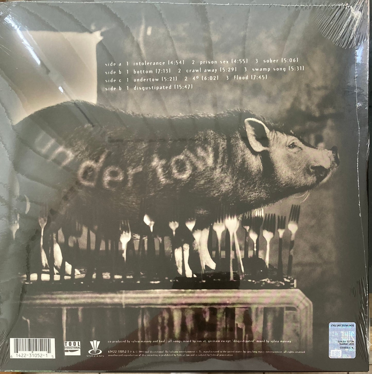 The back of ‘Tool Undertow’ on vinyl