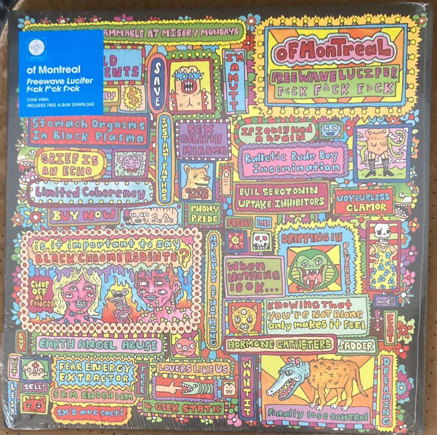 The front of 'Of Montreal - Fuck Fuck Fuck' on vinyl