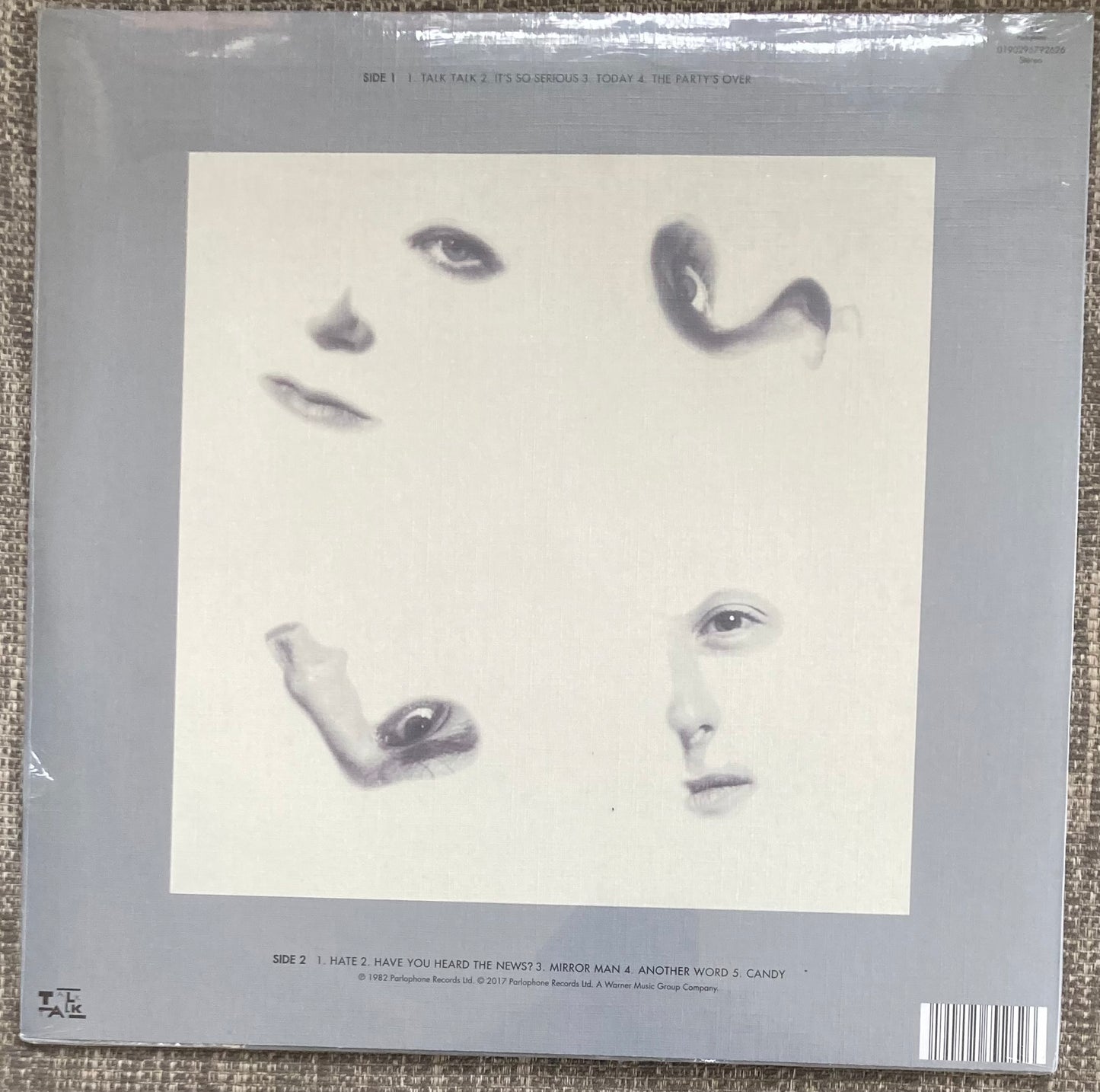 The back of 'Talk Talk - The Party's Over' on vinyl. It is brand new and sealed.