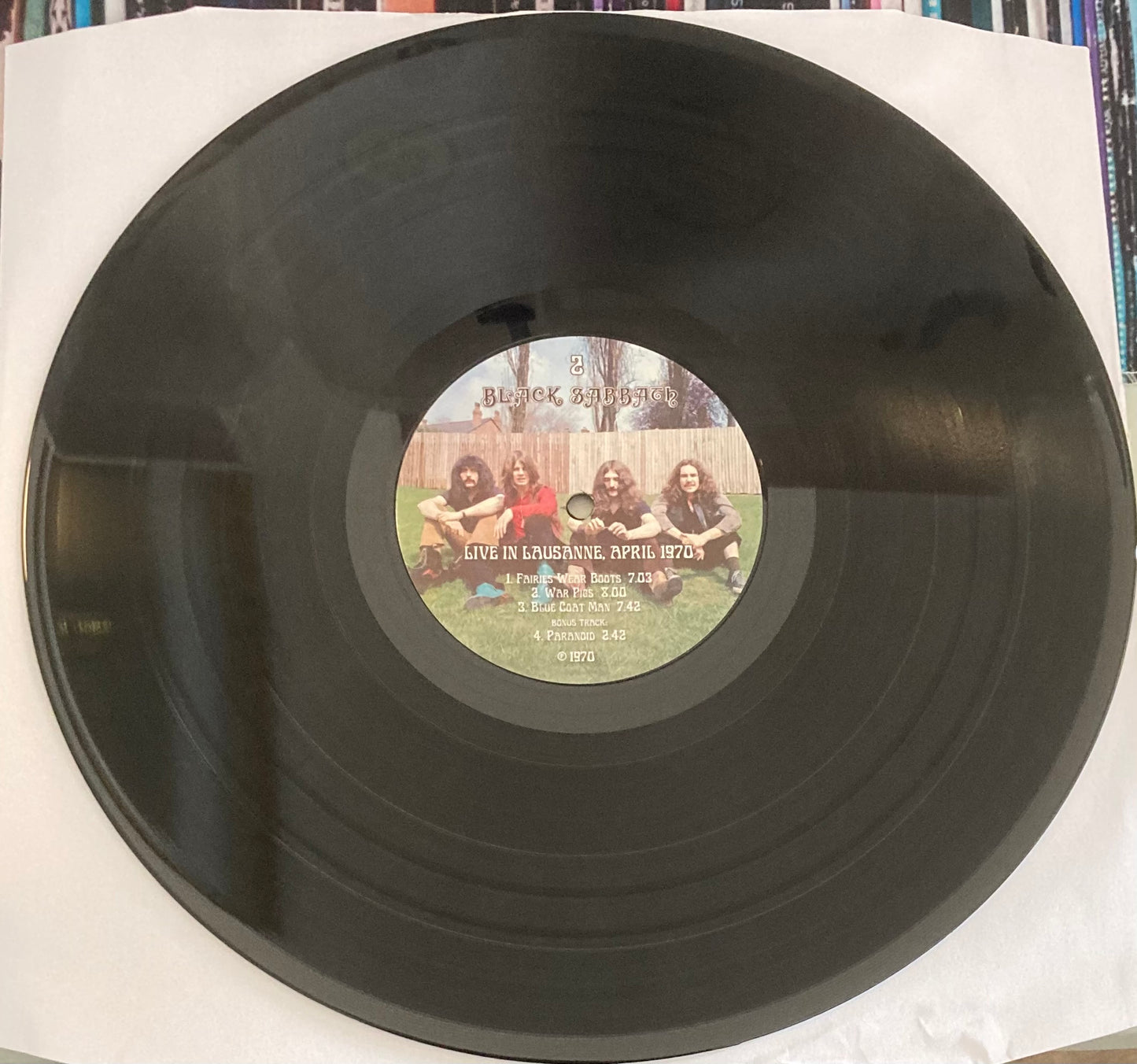 Side 2 of 'Black Sabbath - Live in Lausanne April 1970' on vinyl