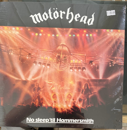 The front of ‘Motörhead No Sleep ‘til Hammersmith’ on vinyl