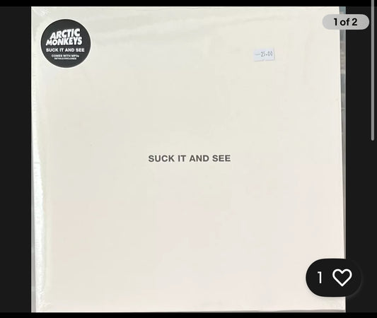 The front of 'Arctic Monkeys Suck it and See' on vinyl