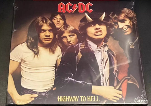 The front of 'AC/DC Highway to Hell' on vinyl