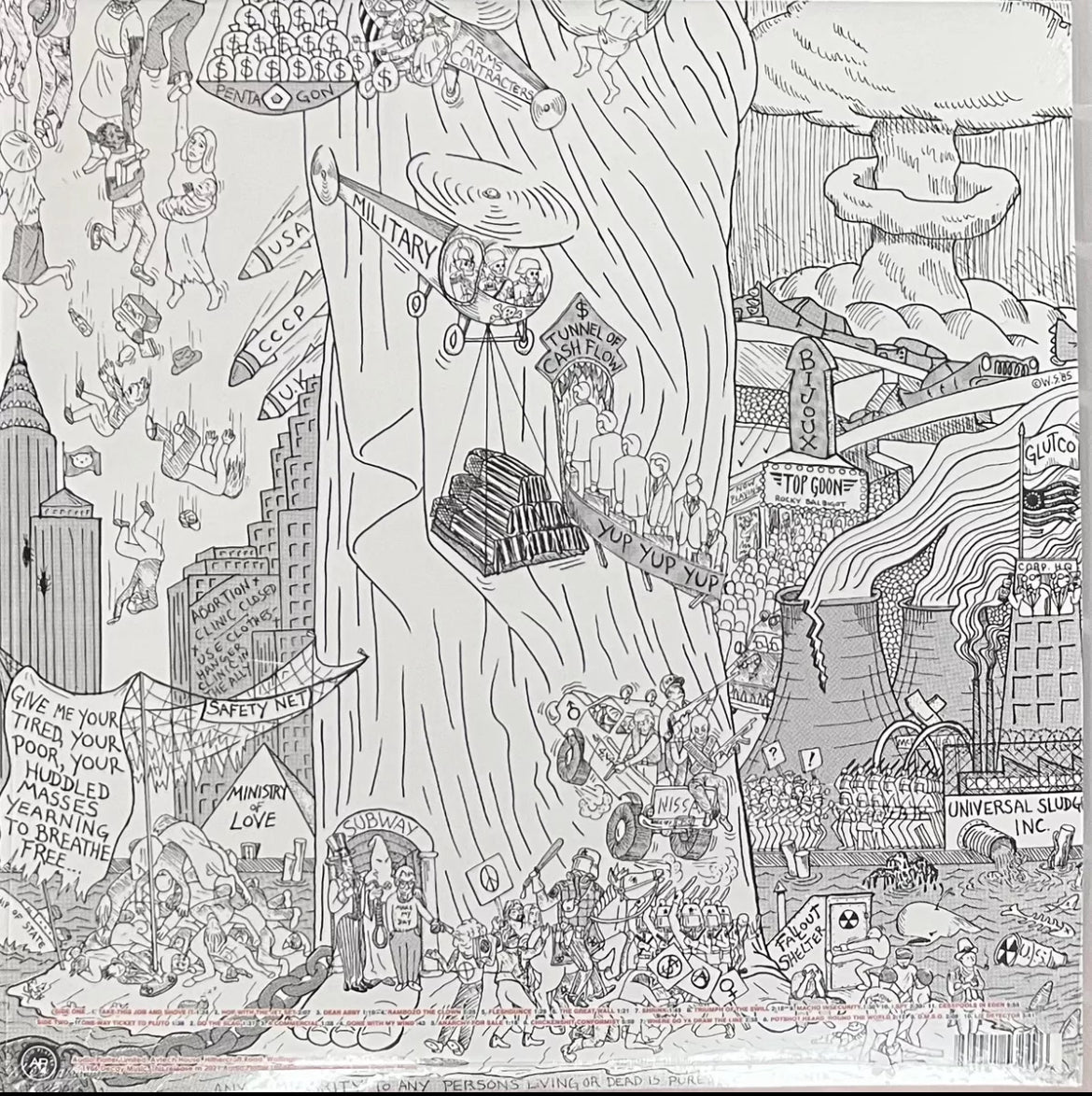 The back of 'Dead Kennedys - Bedtime for Democracy' on vinyl