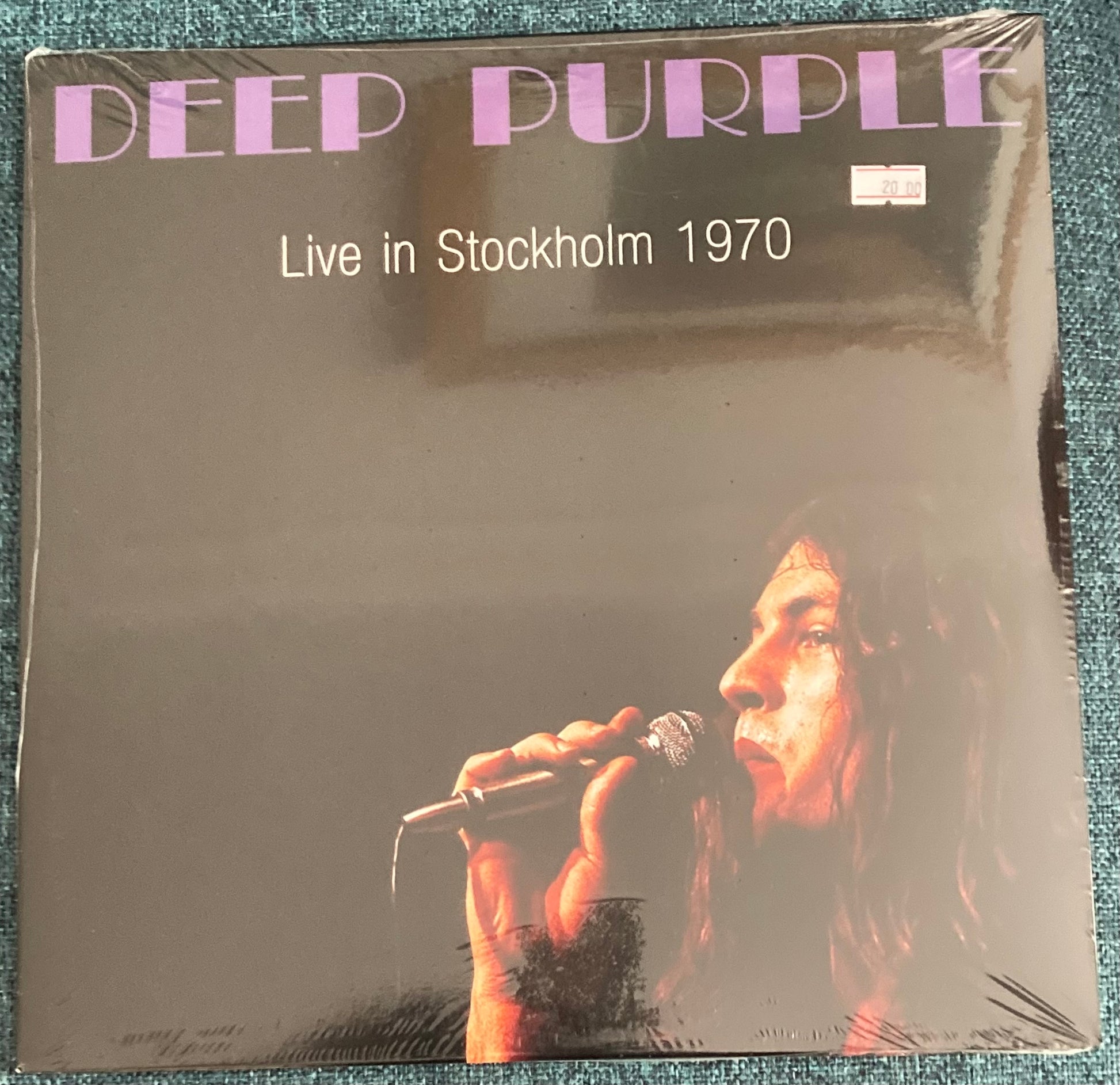 The front of 'Deep Purple Live in Stockholm 1970' on vinyl