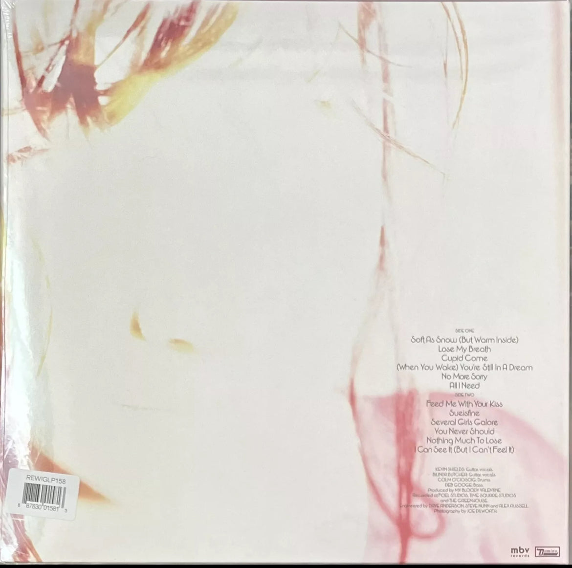 The back of 'My Bloody Valentine Isn’t Anything' on vinyl