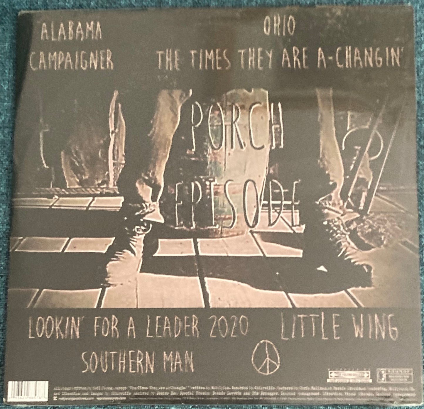 The back of 'Neil Young The Times' on vinyl