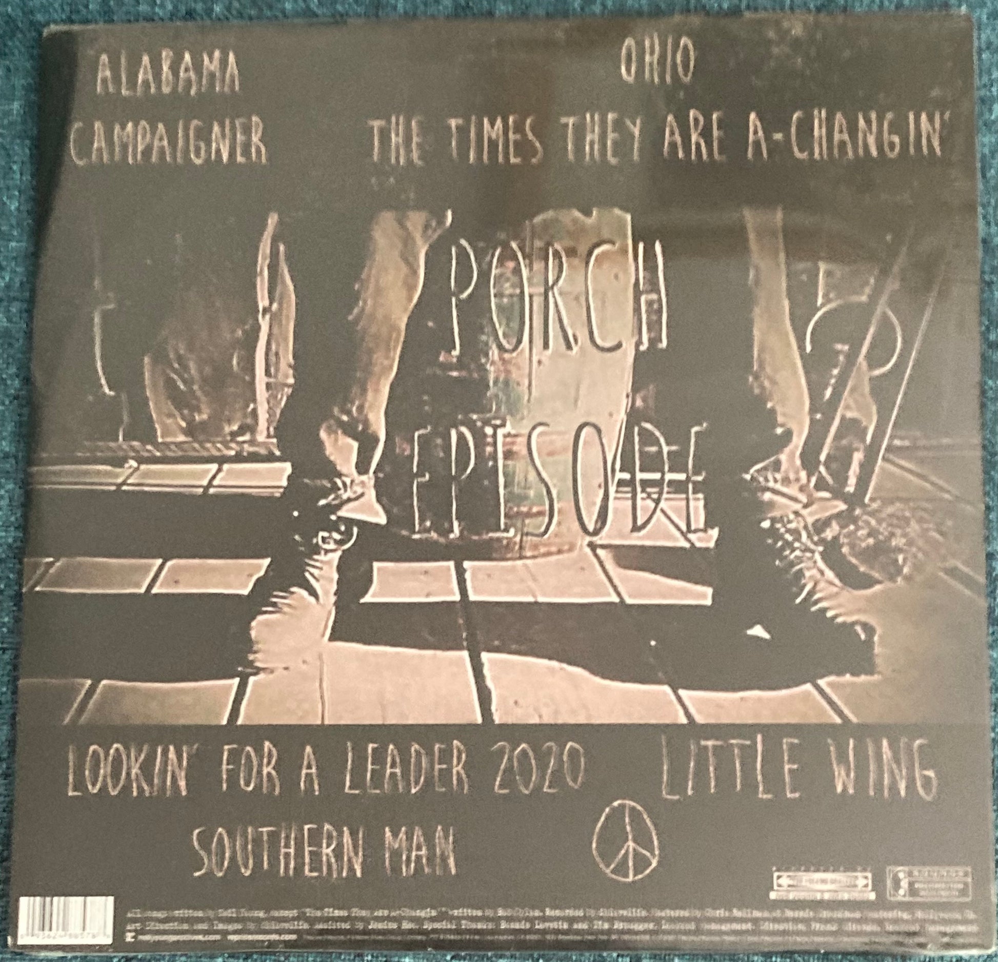 The back of 'Neil Young The Times' on vinyl