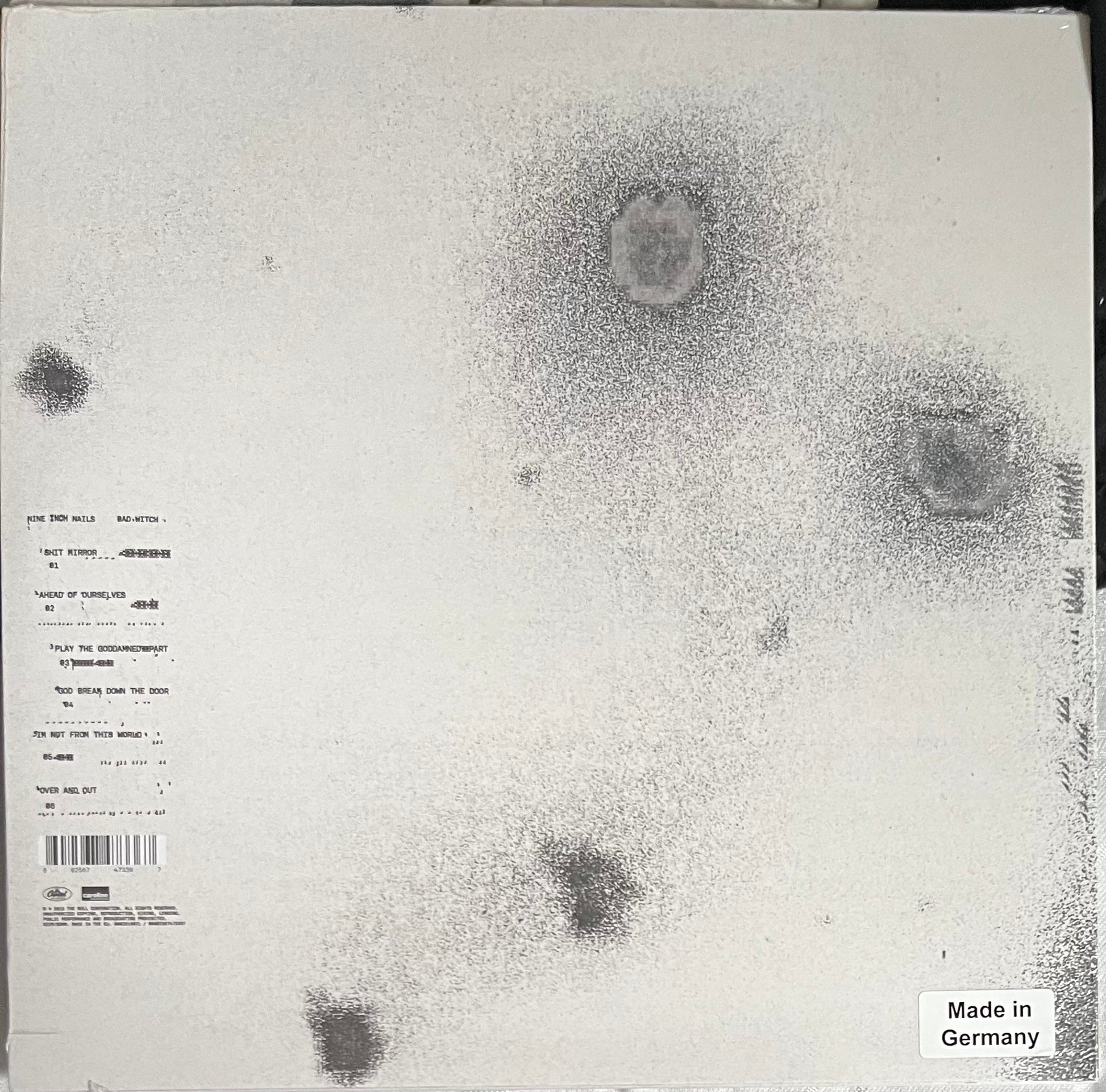 The back of ‘Nine Inch Nails - Bad witch’ on vinyl