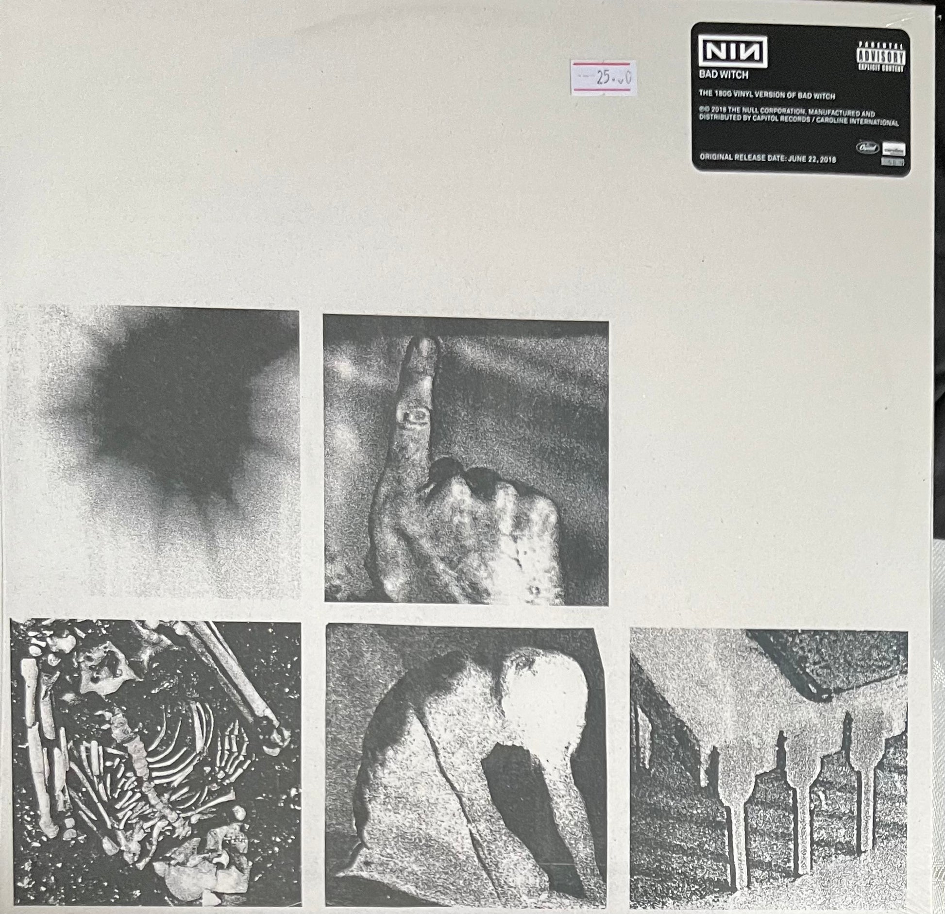 The front of ‘Nine Inch Nails - Bad witch’ on vinyl