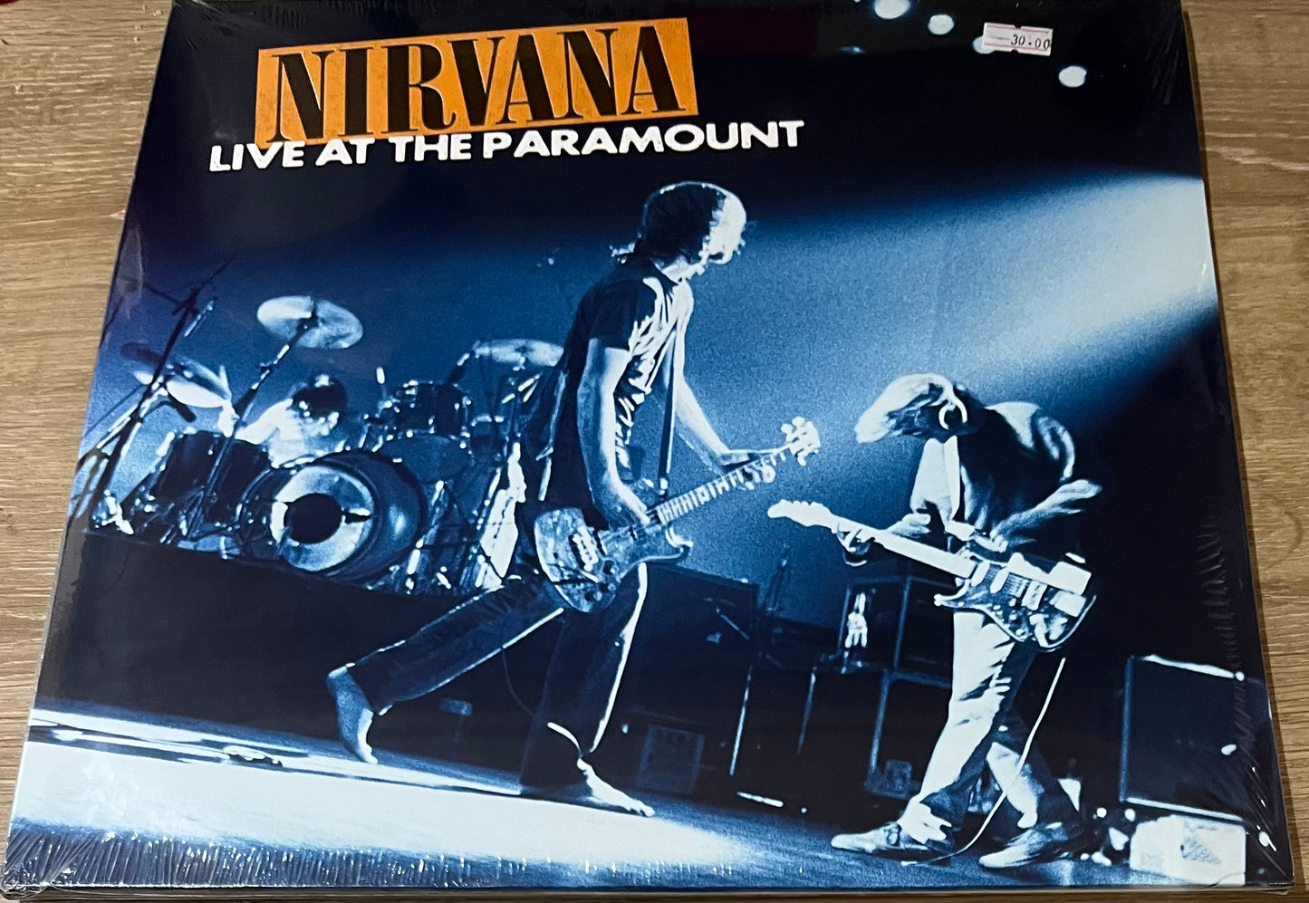 The front of 'Nirvana Live at the Paramount' on vinyl