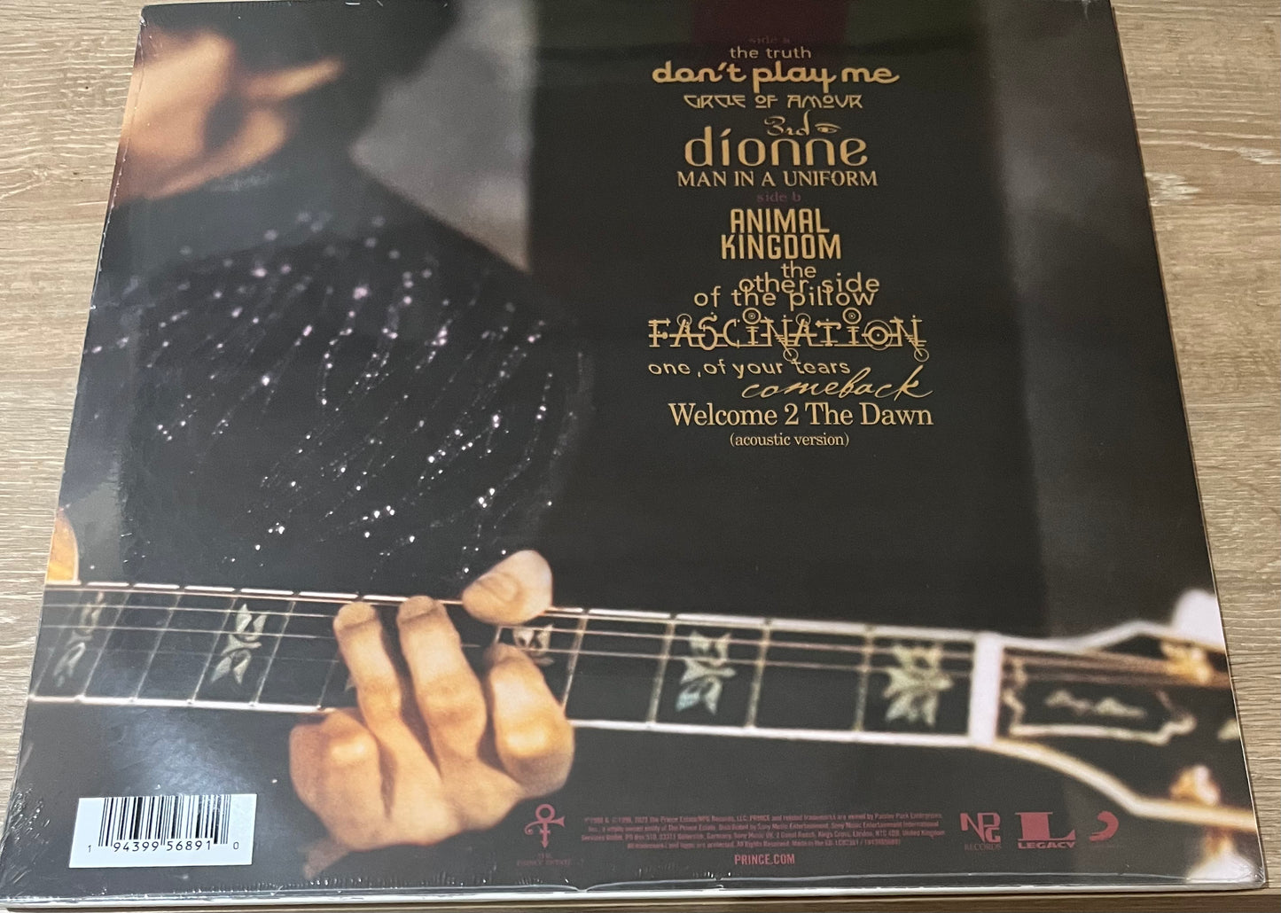 The back of 'Prince the Truth' on vinyl