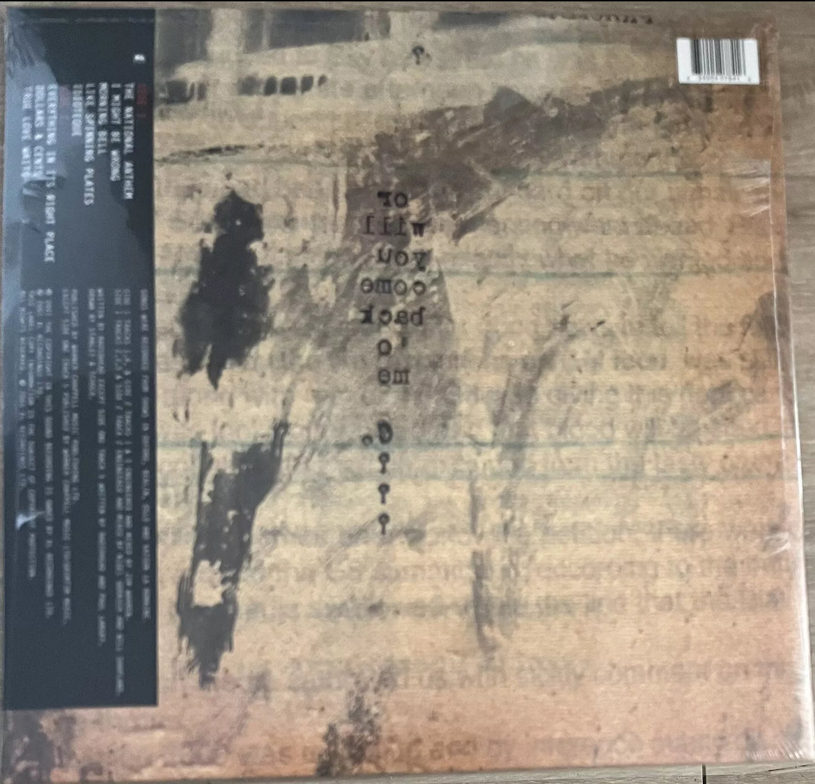 The back of 'Radiohead - I Might Be Wrong' on vinyl