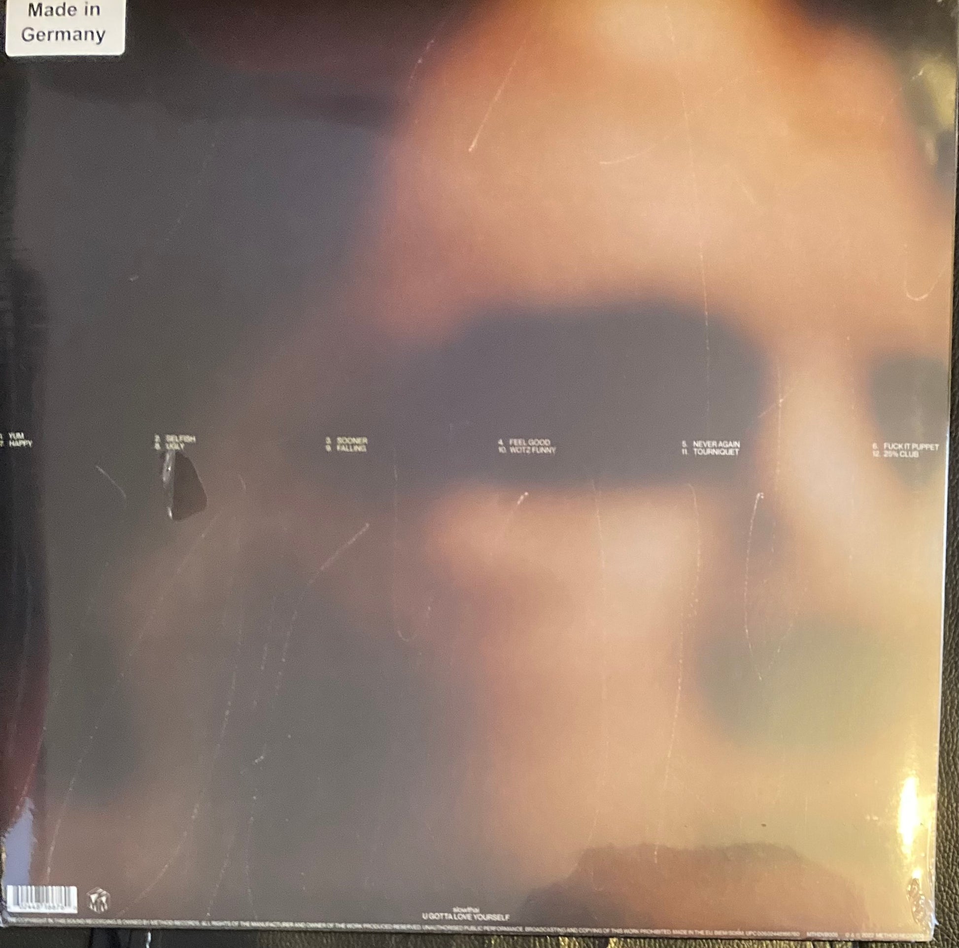 The back of 'Slowthai U Gotta Love Yourself' on vinyl