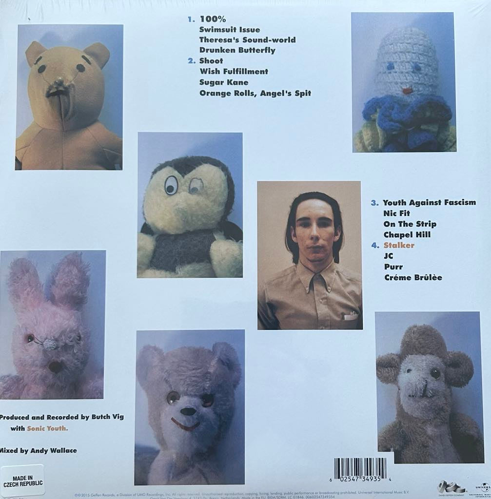 The back of 'Sonic Youth - Dirty' on vinyl