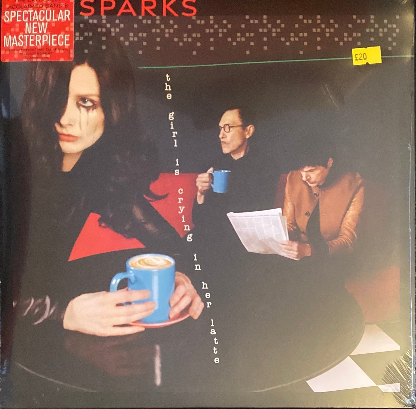 The front of 'Sparks the Girl is Crying in Her Latte' on vinyl
