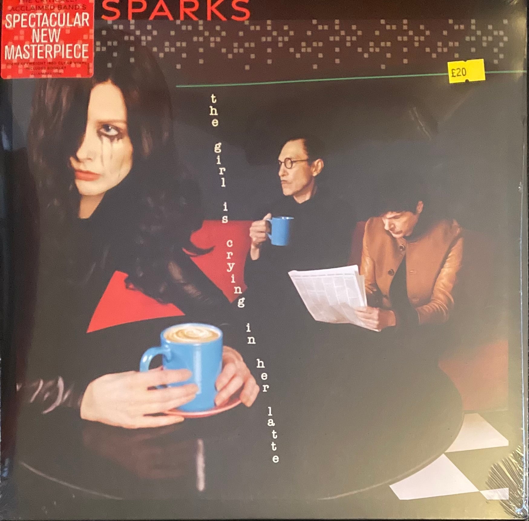 The front of 'Sparks the Girl is Crying in Her Latte' on vinyl