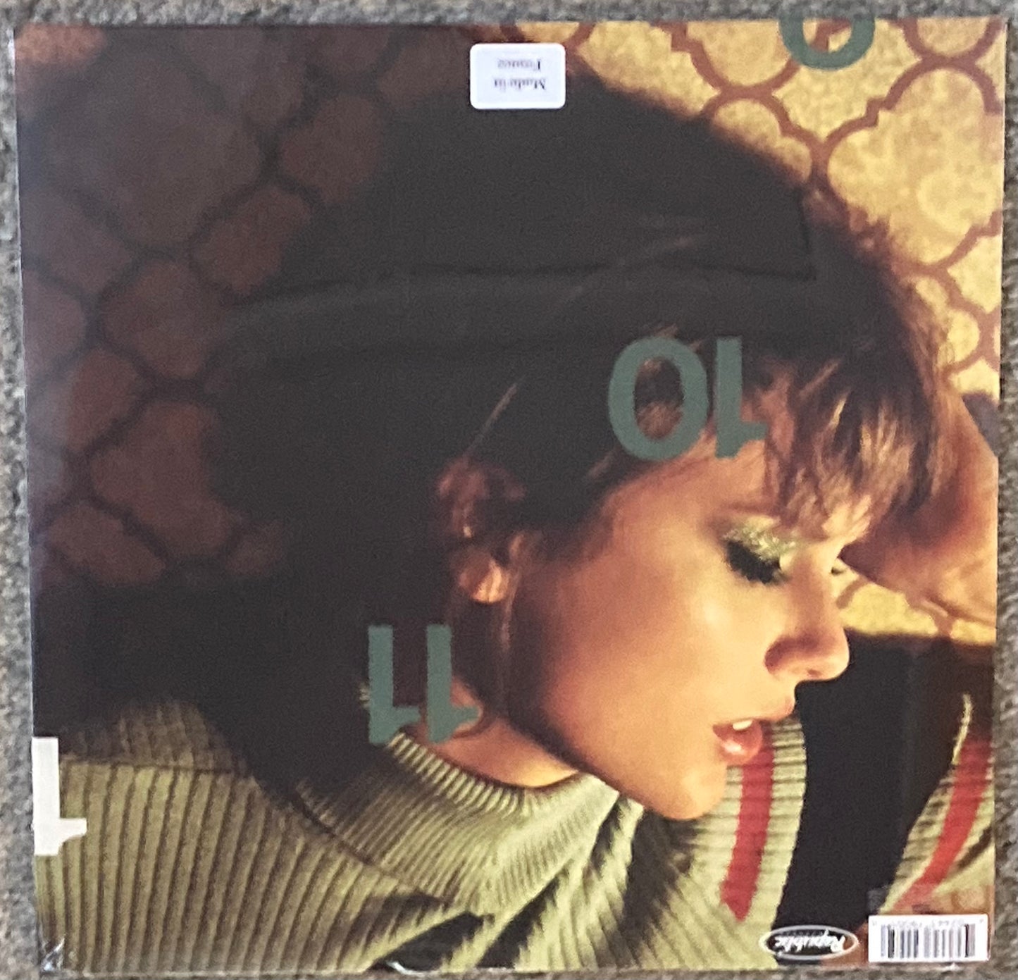 The back of 'Taylor Swift - Midnights' on vinyl