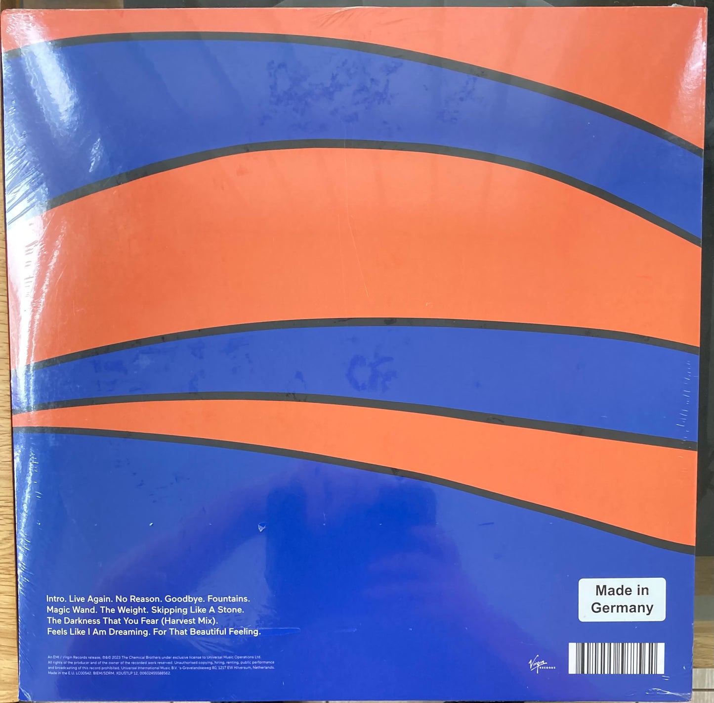 The back of 'The Chemical Brothers For That Beautiful Feeling' on vinyl