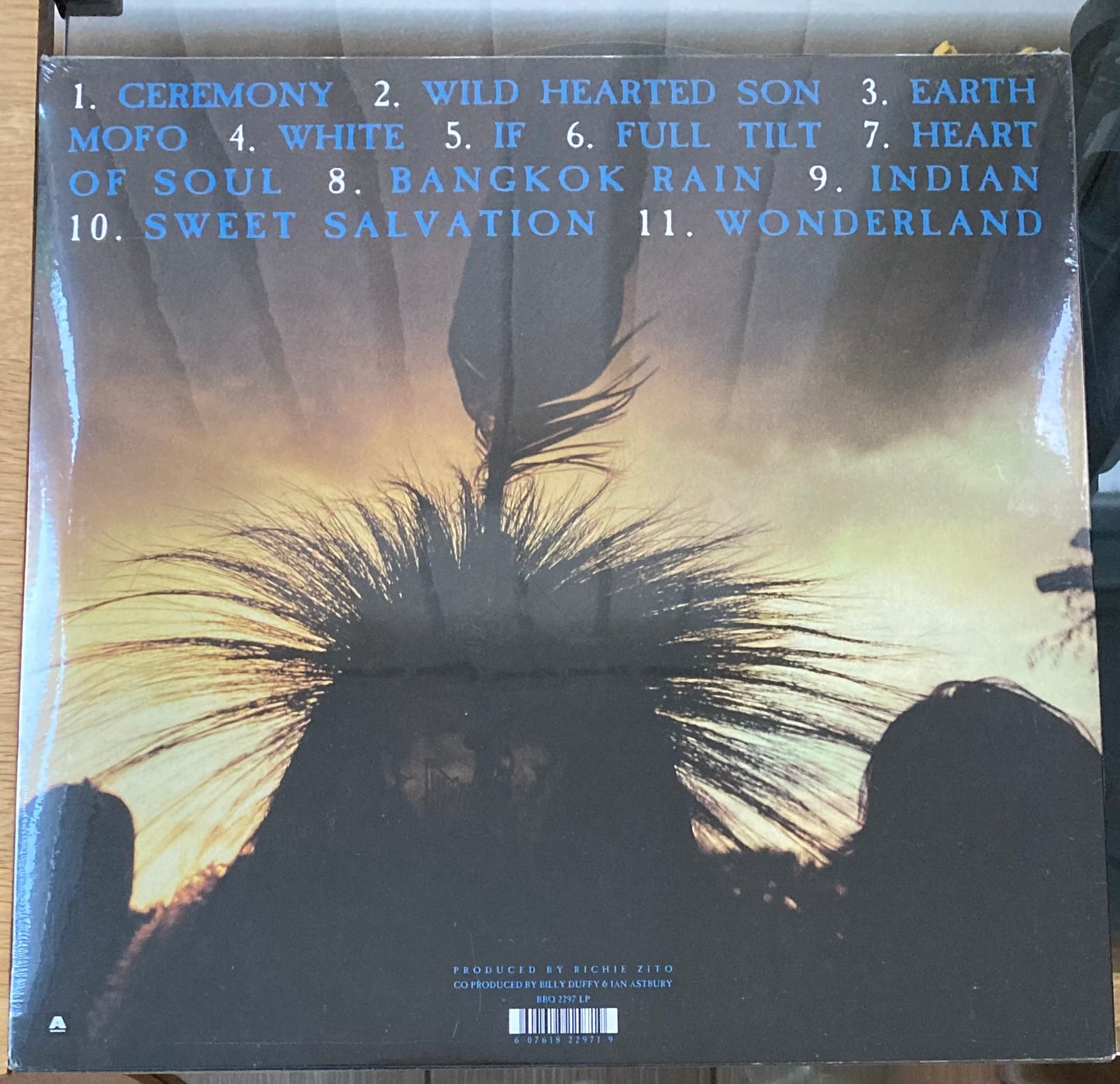 The back of 'The Cult - Ceremony' on vinyl