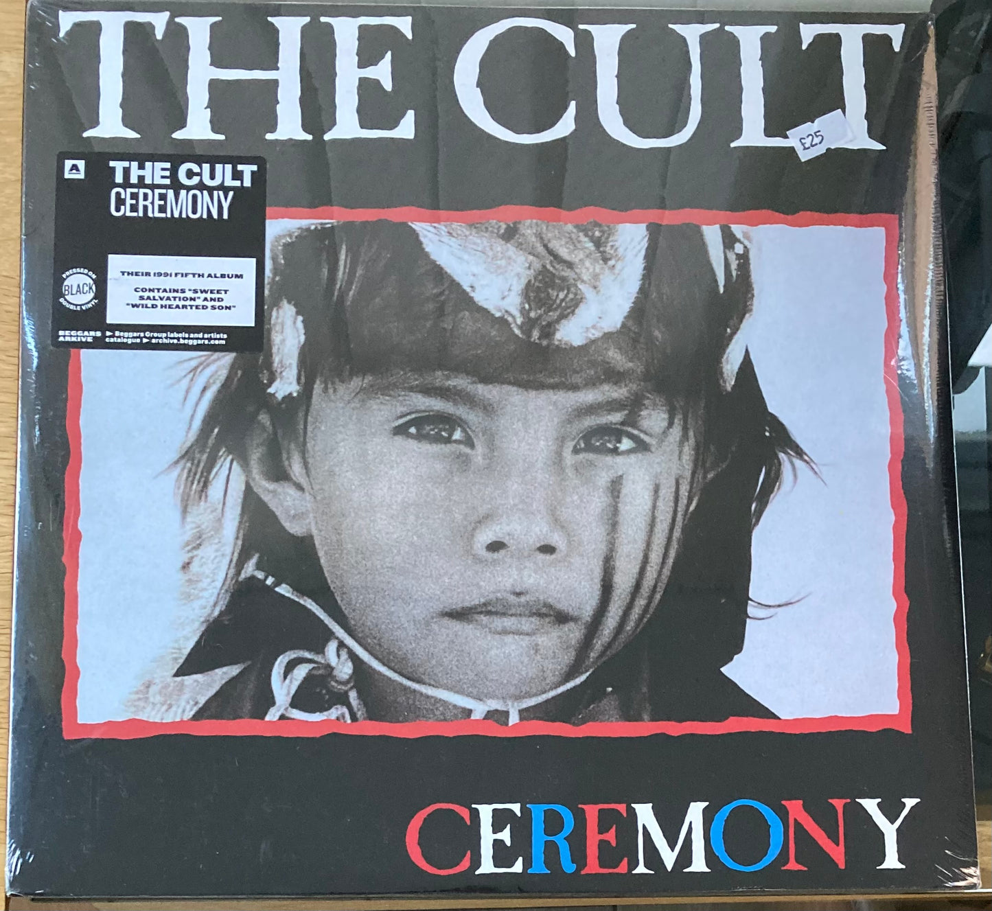 The front of 'The Cult - Ceremony' on vinyl