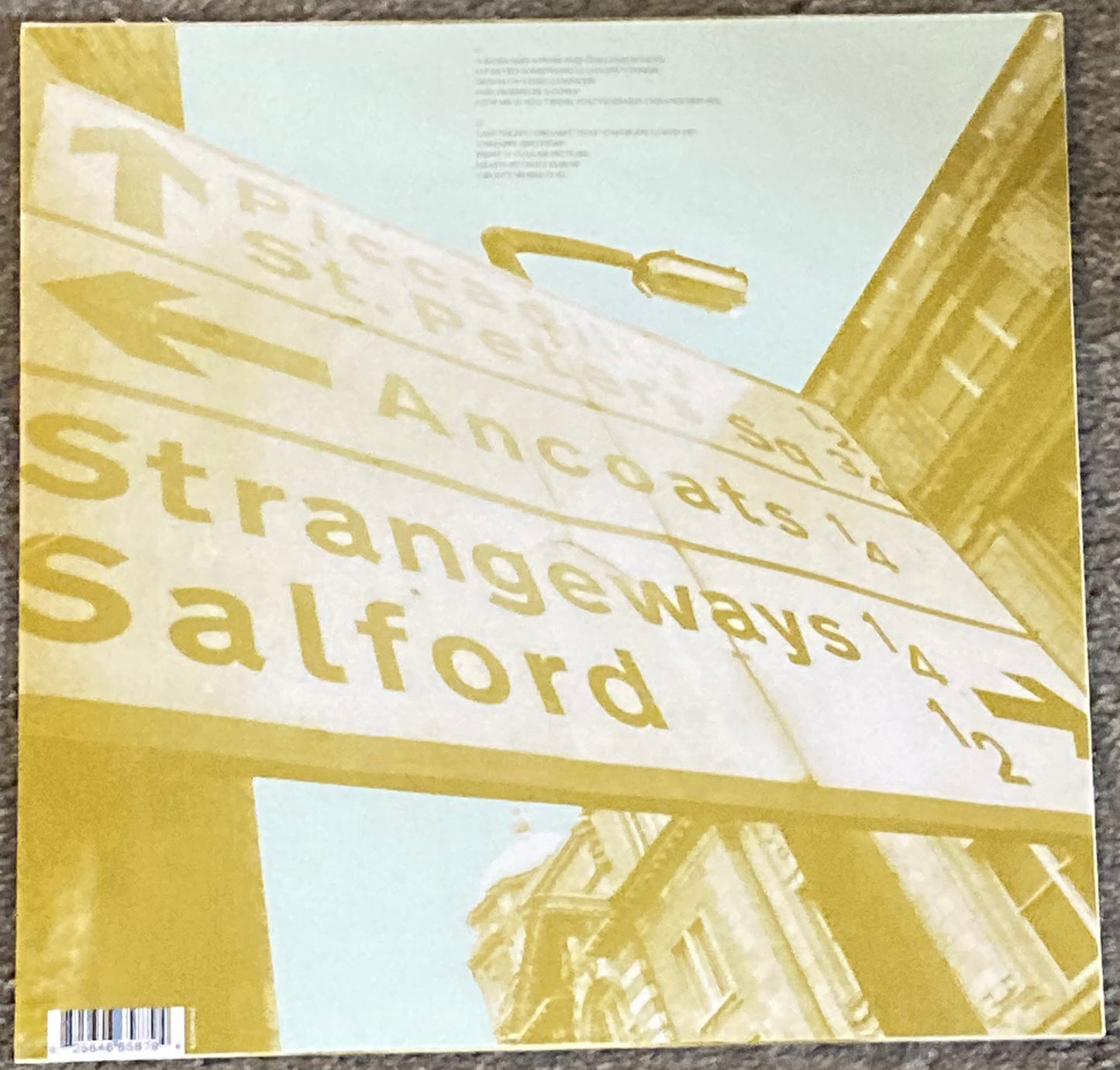 The back of 'The Smiths - Strangeways, Here We Come' on vinyl