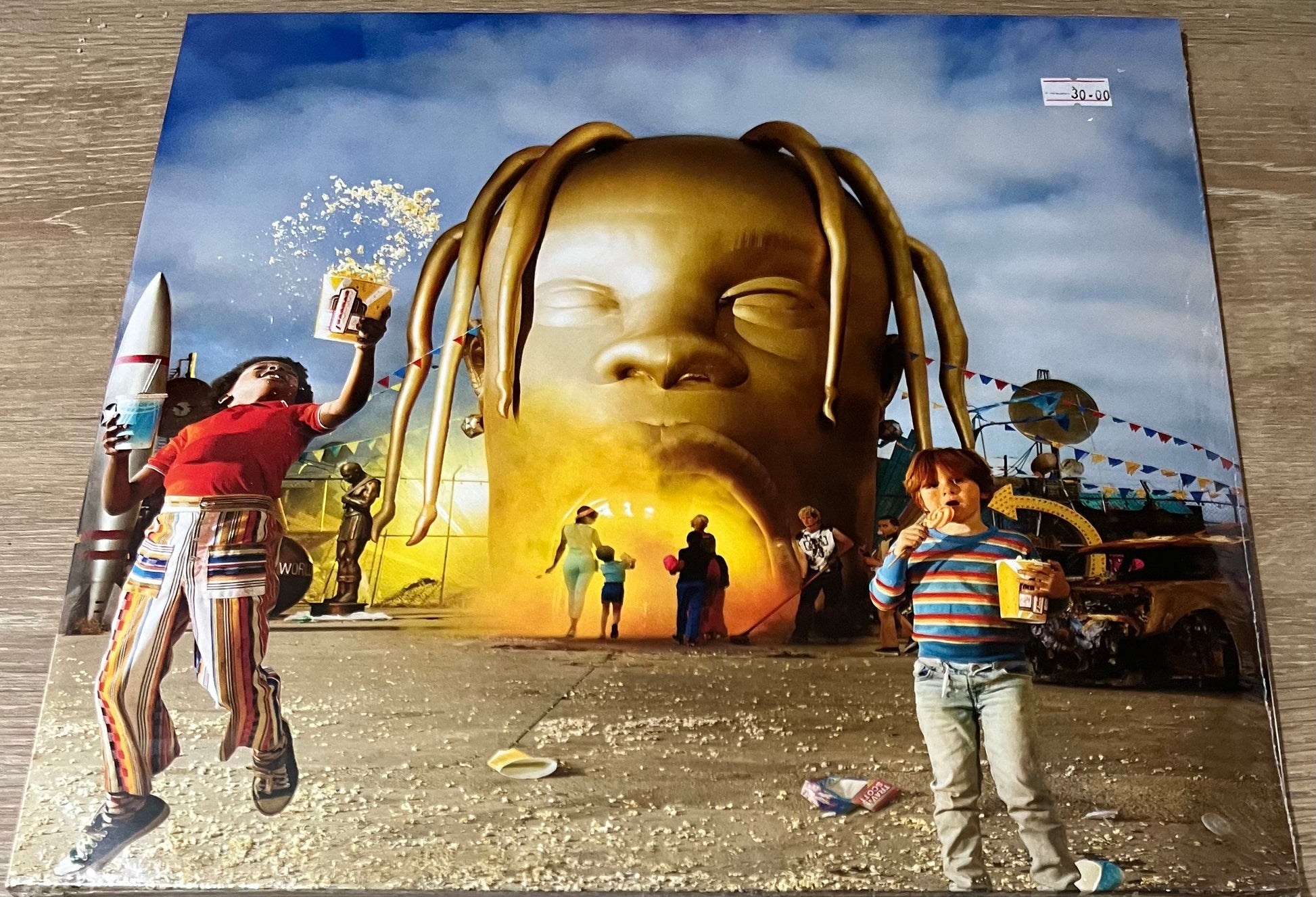 The front of 'Travis Scott Astroworld' on vinyl