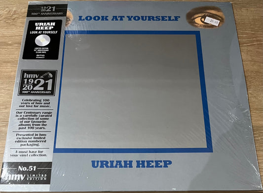 The front of 'Uriah Heep Look At Yourself' on vinyl