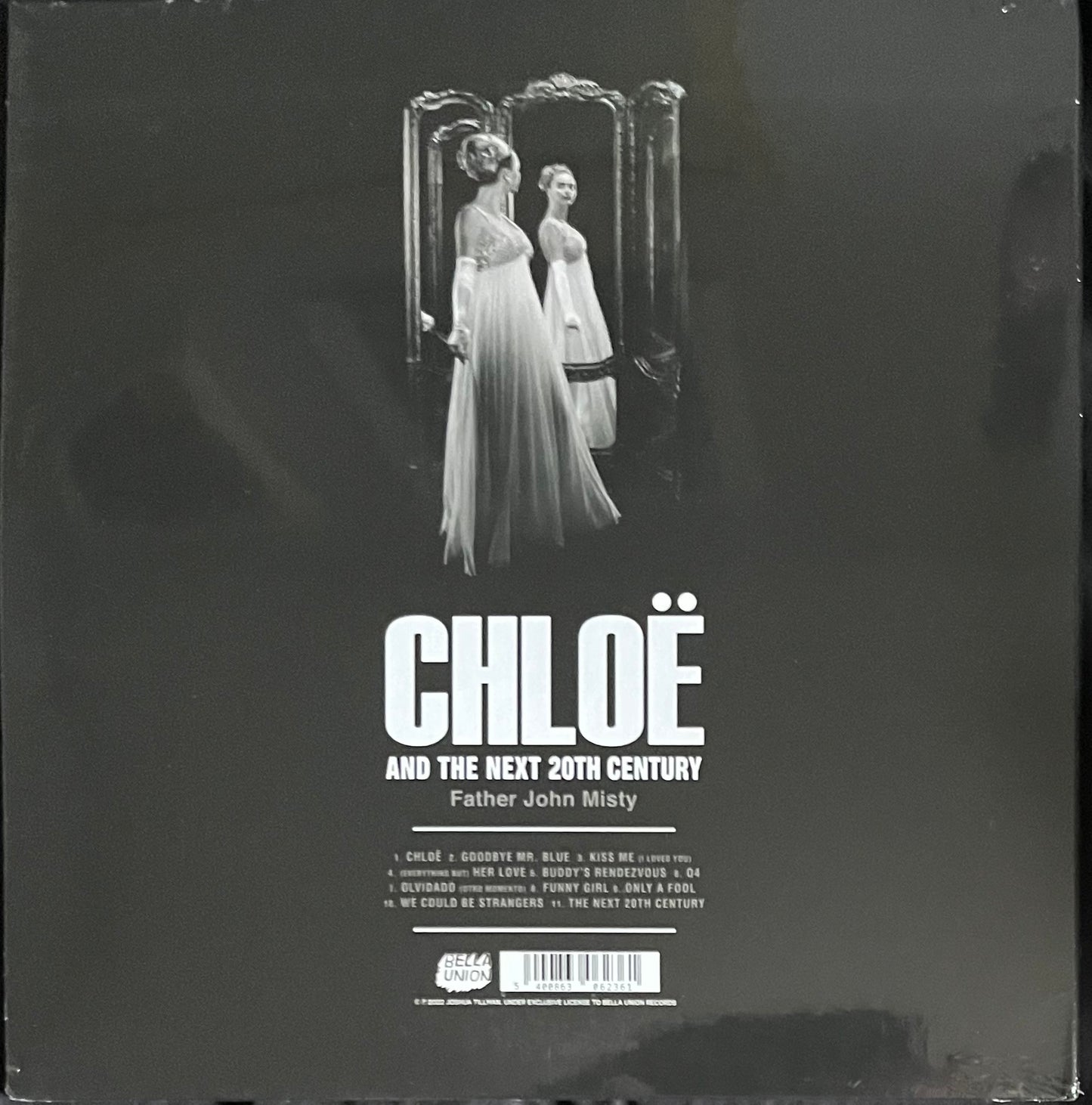 Album cover with a black and white image of a woman in a dress and text 'Chloé and the Next 20th Century' by Father John Misty.