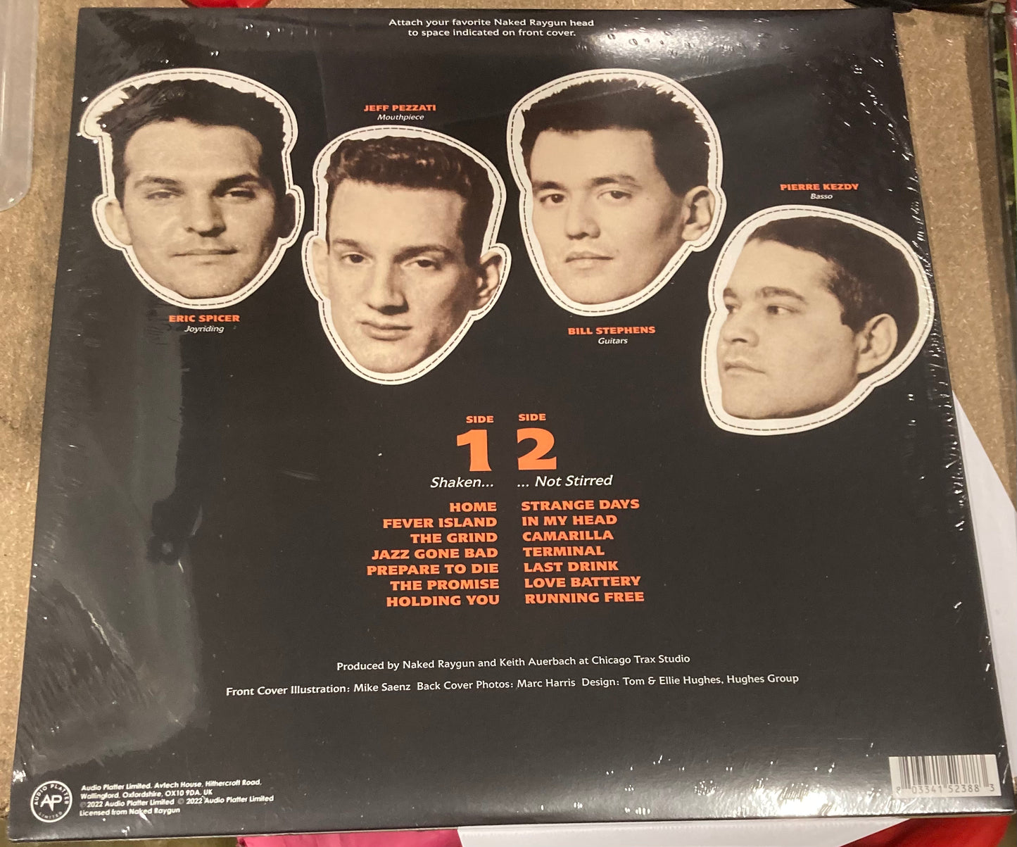 The back of 'Naked Raygun - Raygun Naked Raygun' on vinyl