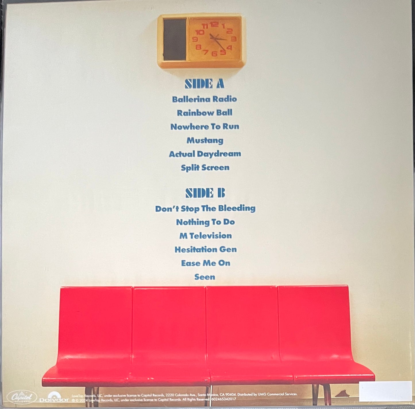 The back of ‘Kings of Leon - Can We Please Have Fun?’ On vinyl