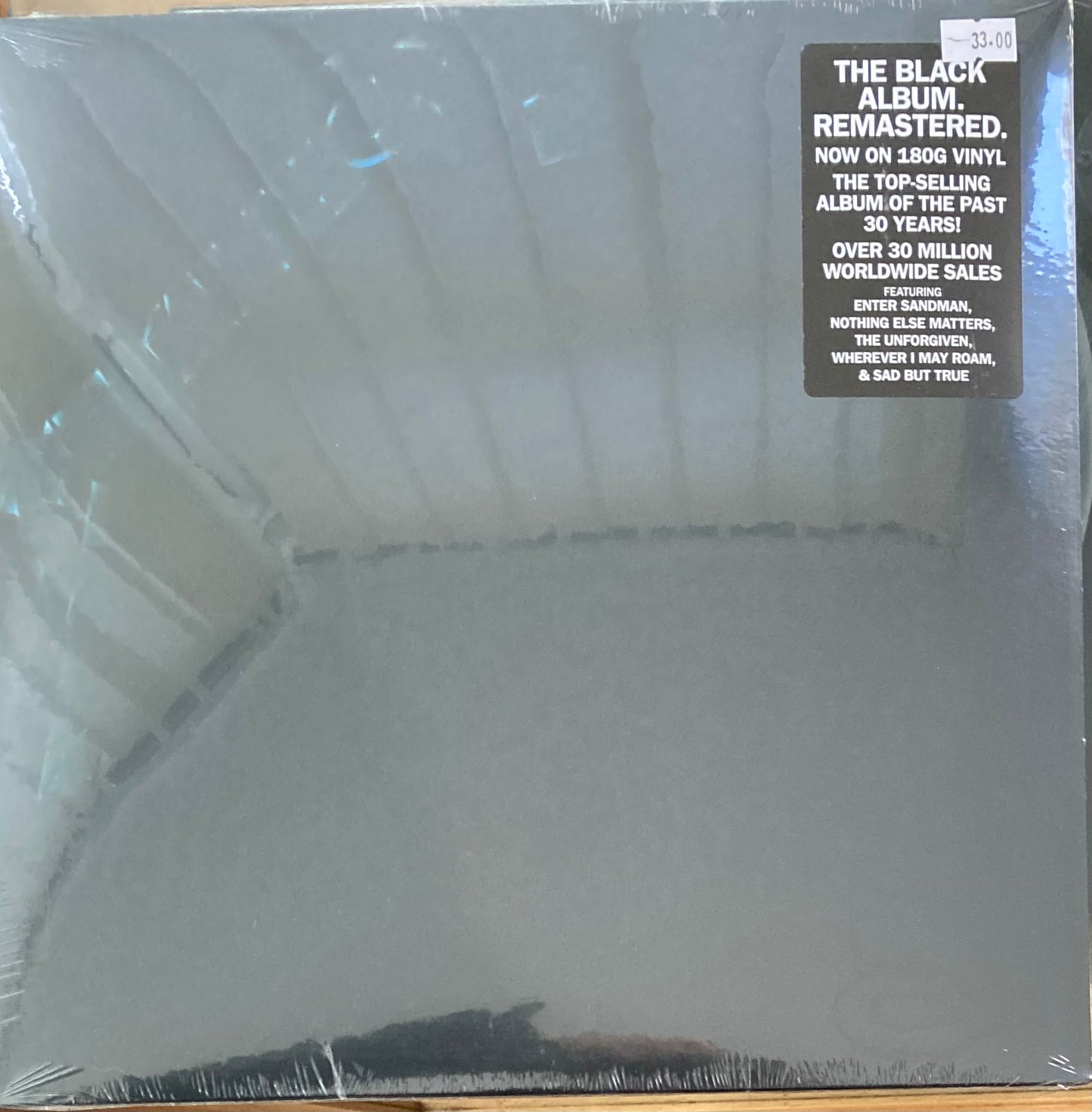The front of ‘Metallica Black Album’ on vinyl