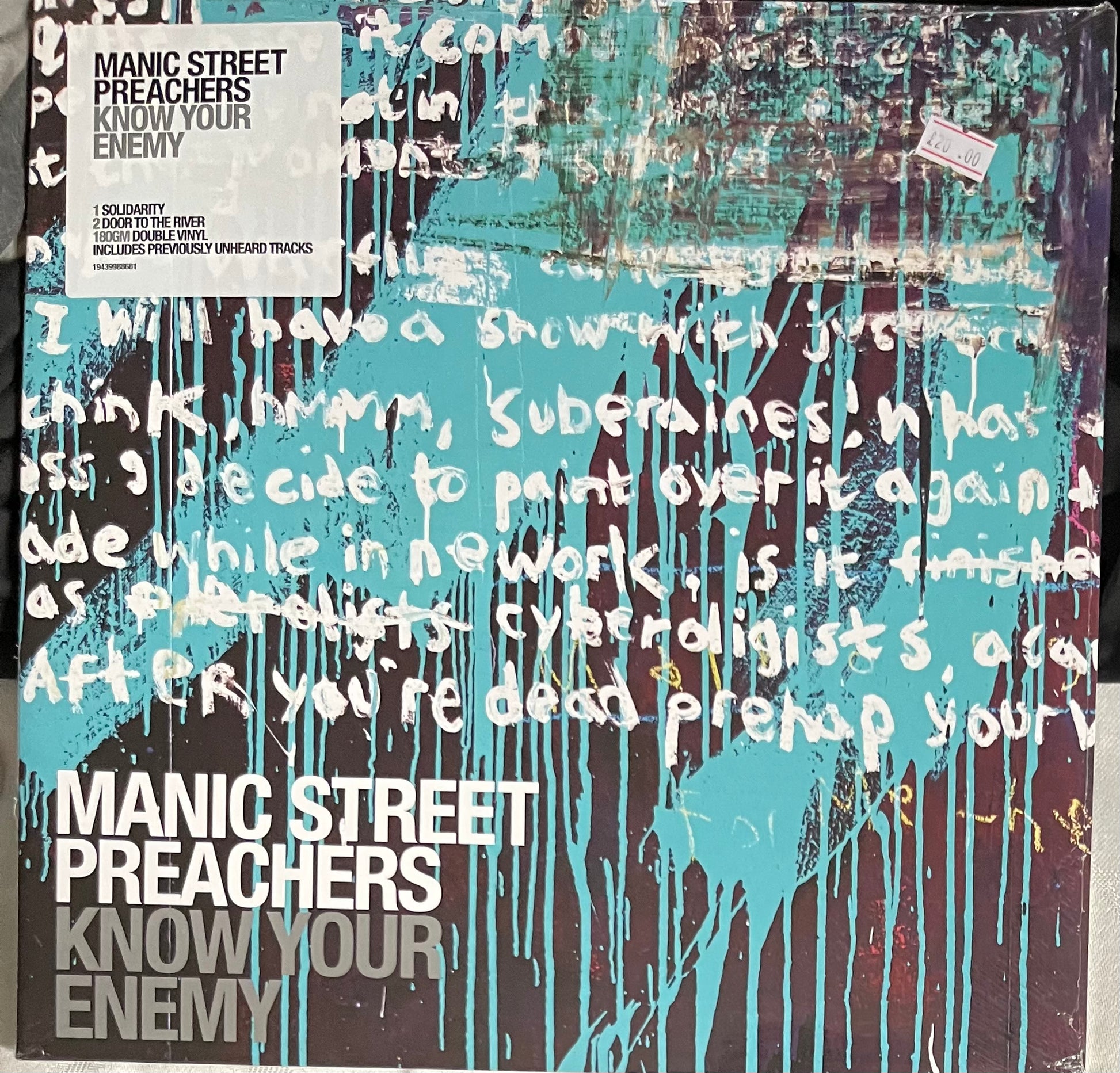 The front of ‘Manic Street Preachers - Know Your Enemy’ on vinyl.