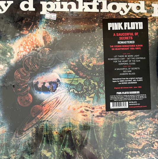 The front of 'Pink Floyd - A Saucerful of Secrets' on vinyl