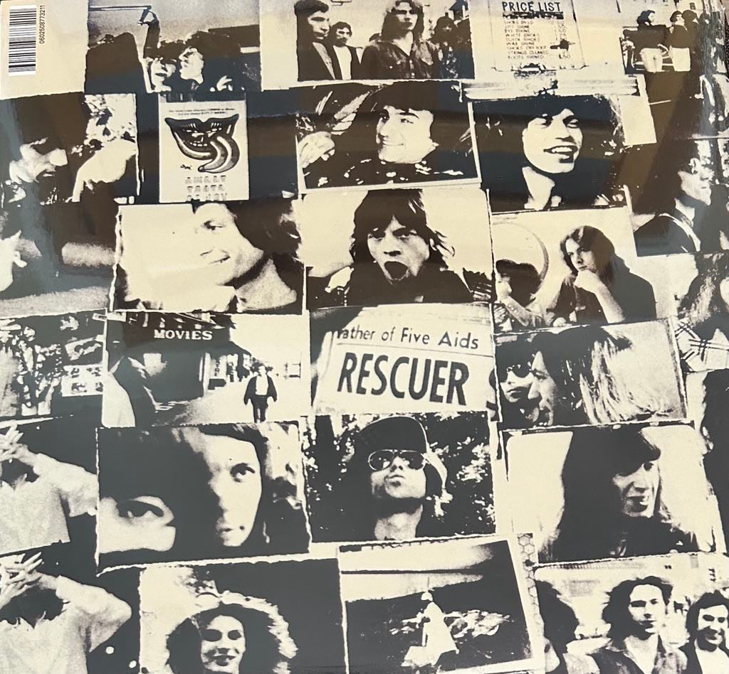 The back of 'The Rolling Stones - Exile on Main Street' on Vinyl. It is the 180g half speed remaster