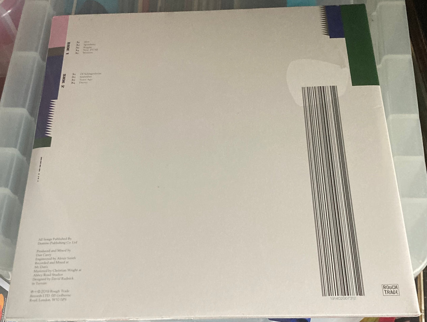 The back of 'Black Midi - Schlagenheim' on vinyl