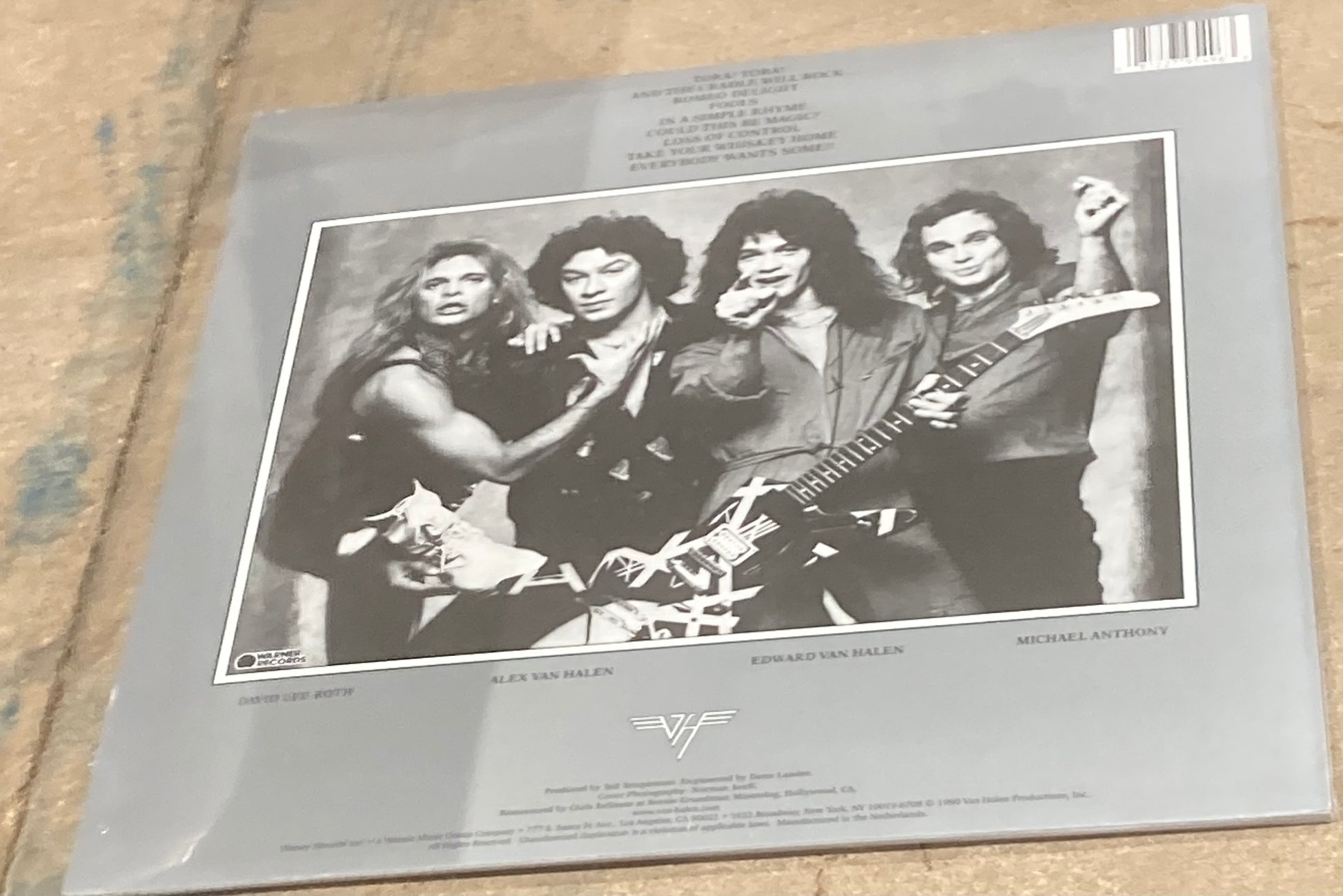 The back of Van Halen - Women and Children First on vinyl.