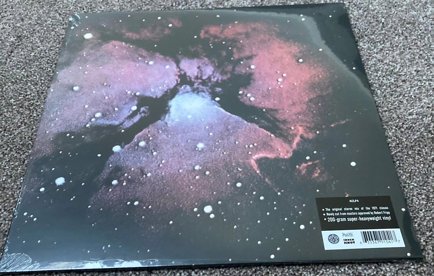 The back of ‘King Crimson - Discipline’ on vinyl.