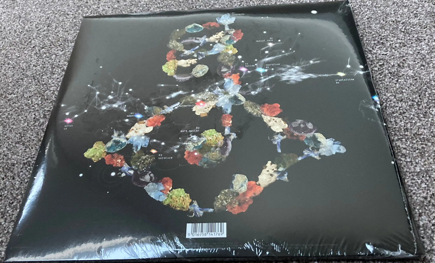 The back of Björk- Biophilia on vinyl.