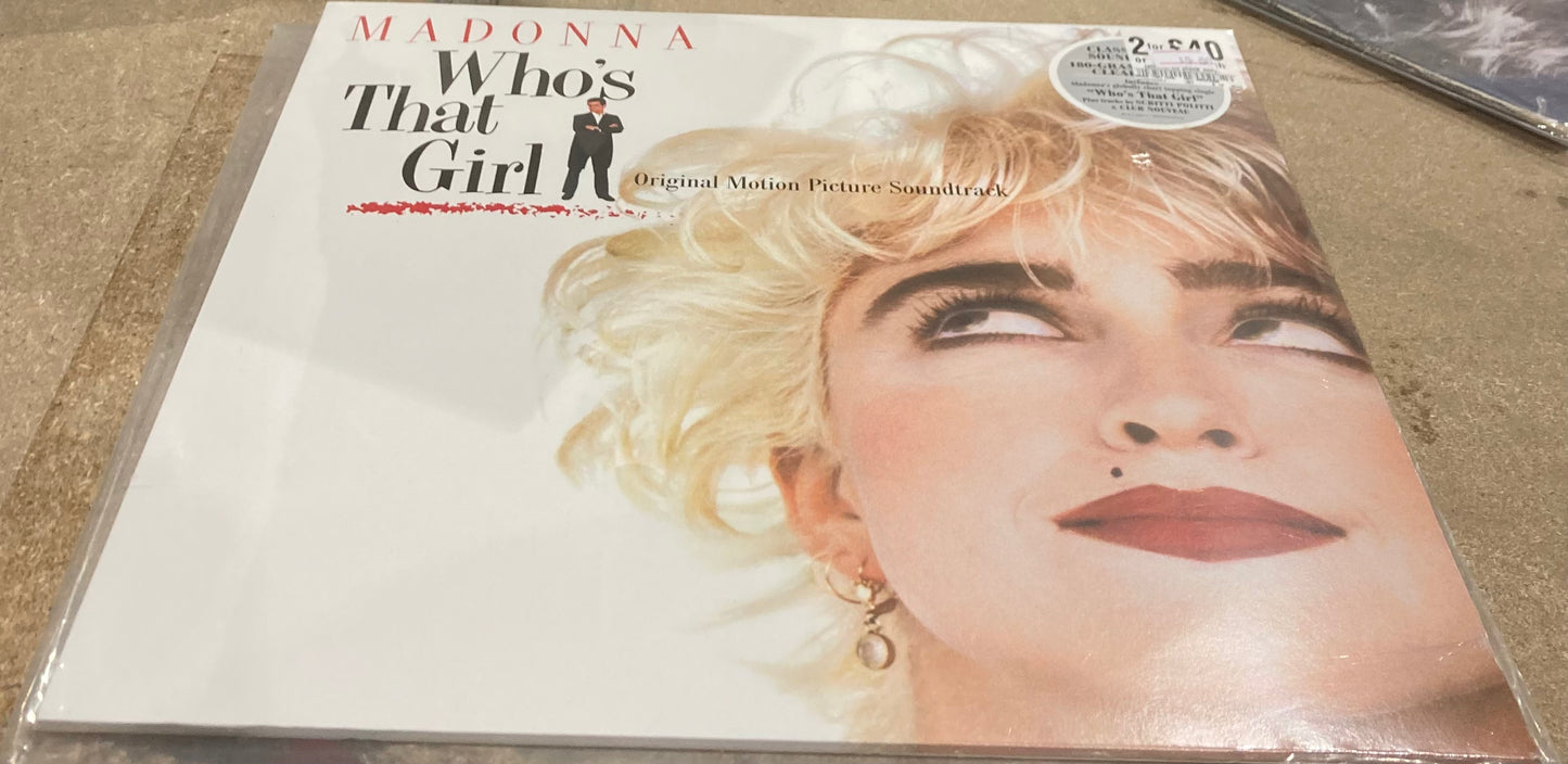 The front of ‘Madonna - Who’s That Girl?’ on Vinyl.
