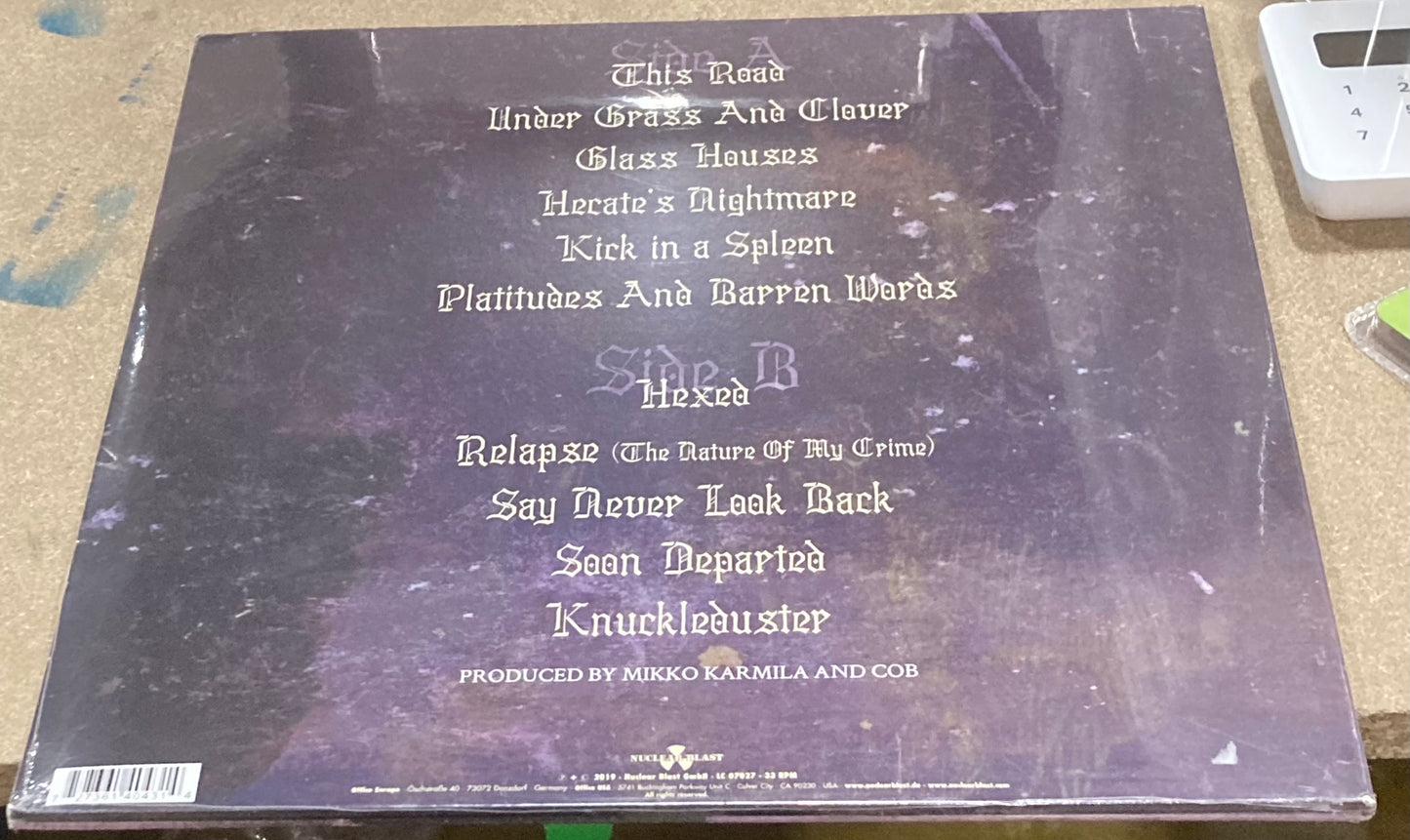 The back of Children of Bodom- Hexed on vinyl