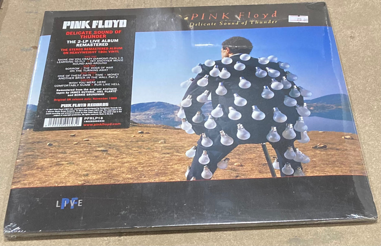 The front of Pink Floyd - A Delicate Sound of Thunder on vinyl.