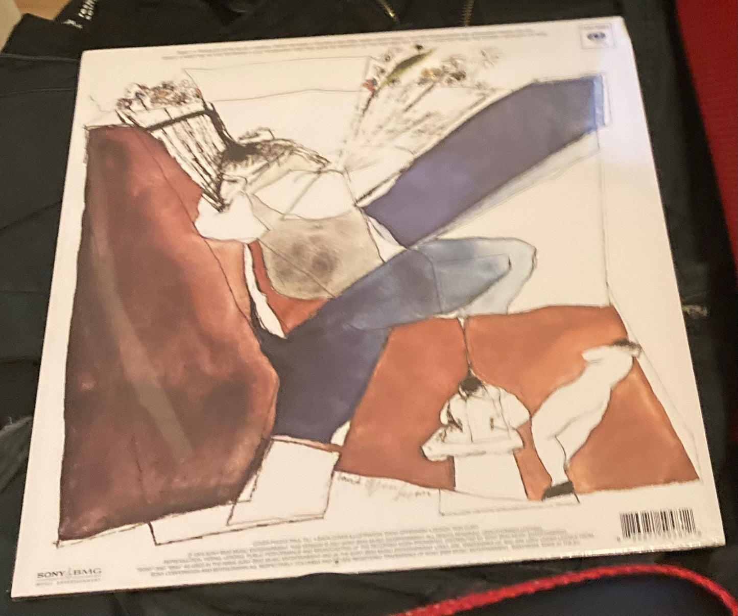 The back of Bob Dylan - Blood on the Tracks on vinyl