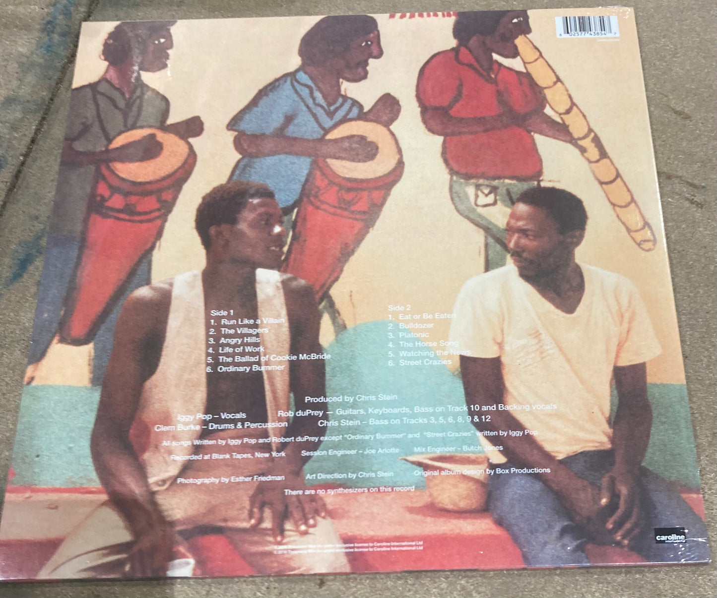 The back of Iggy Pop - Zombie Birdhouse on vinyl