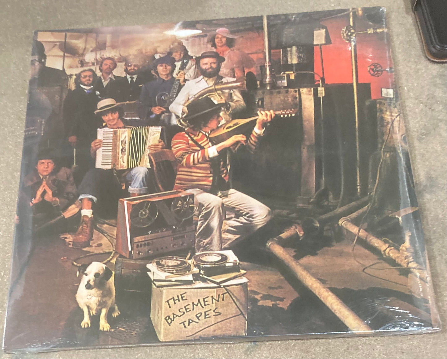 The front of ‘Bob Dylan - The Basement Tapes’ on vinyl