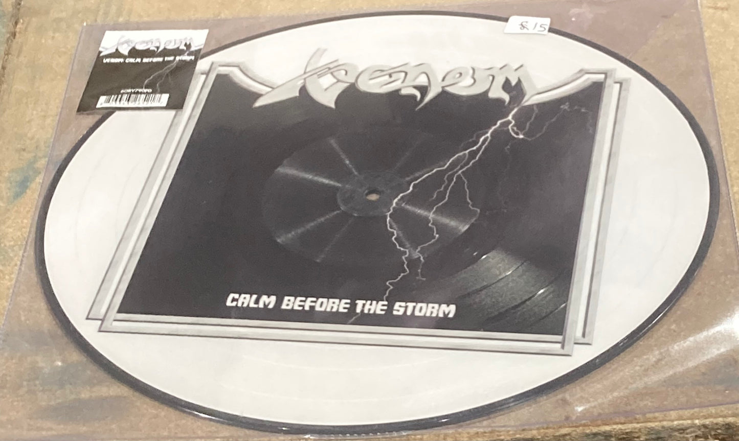 The front of Venom - Calm Before the Storm on vinyl.