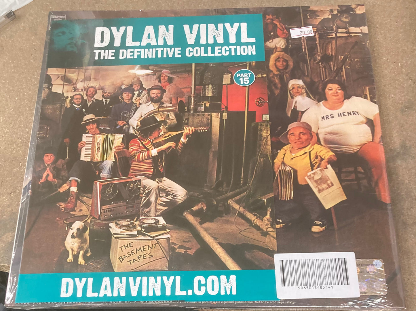 The back of ‘Bob Dylan - The Basement Tapes’ on vinyl