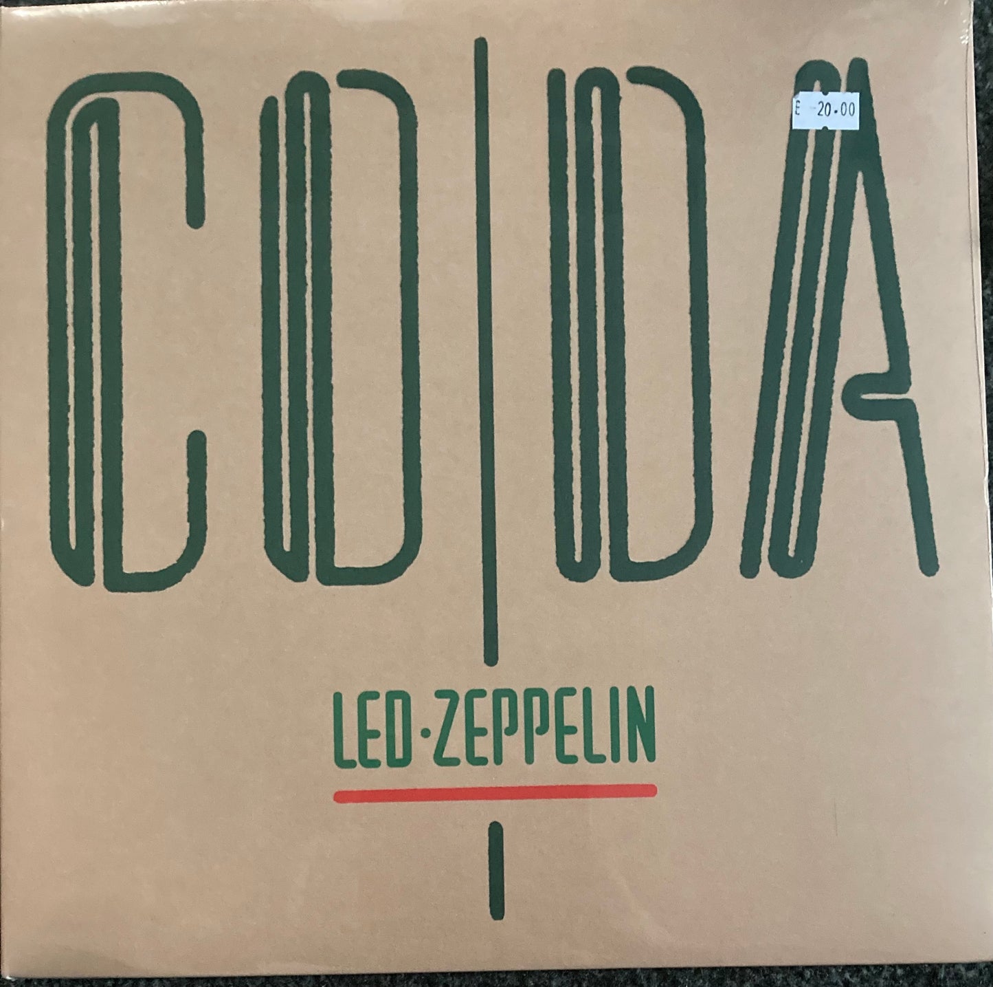 The front of ‘Led Zeppelin Coda’ on vinyl