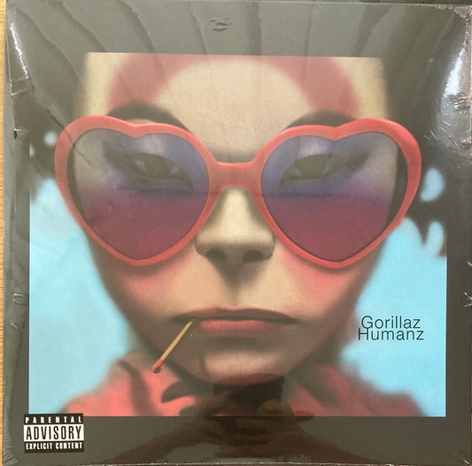 The front of ‘Gorillaz - Humans’ on vinyl