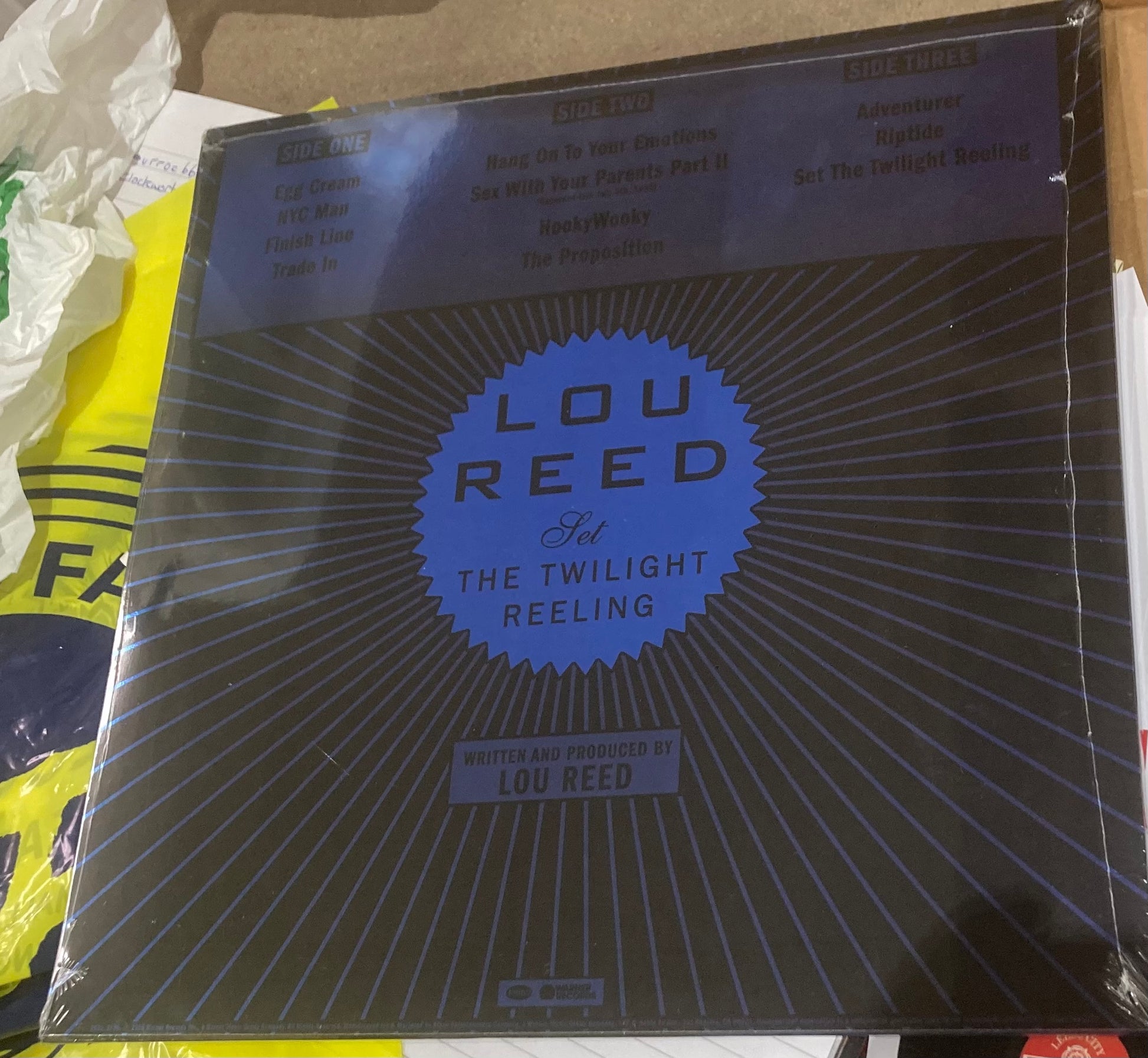 The back of ‘Lou Reed - Set the Twilight Reeling’ on Vinyl